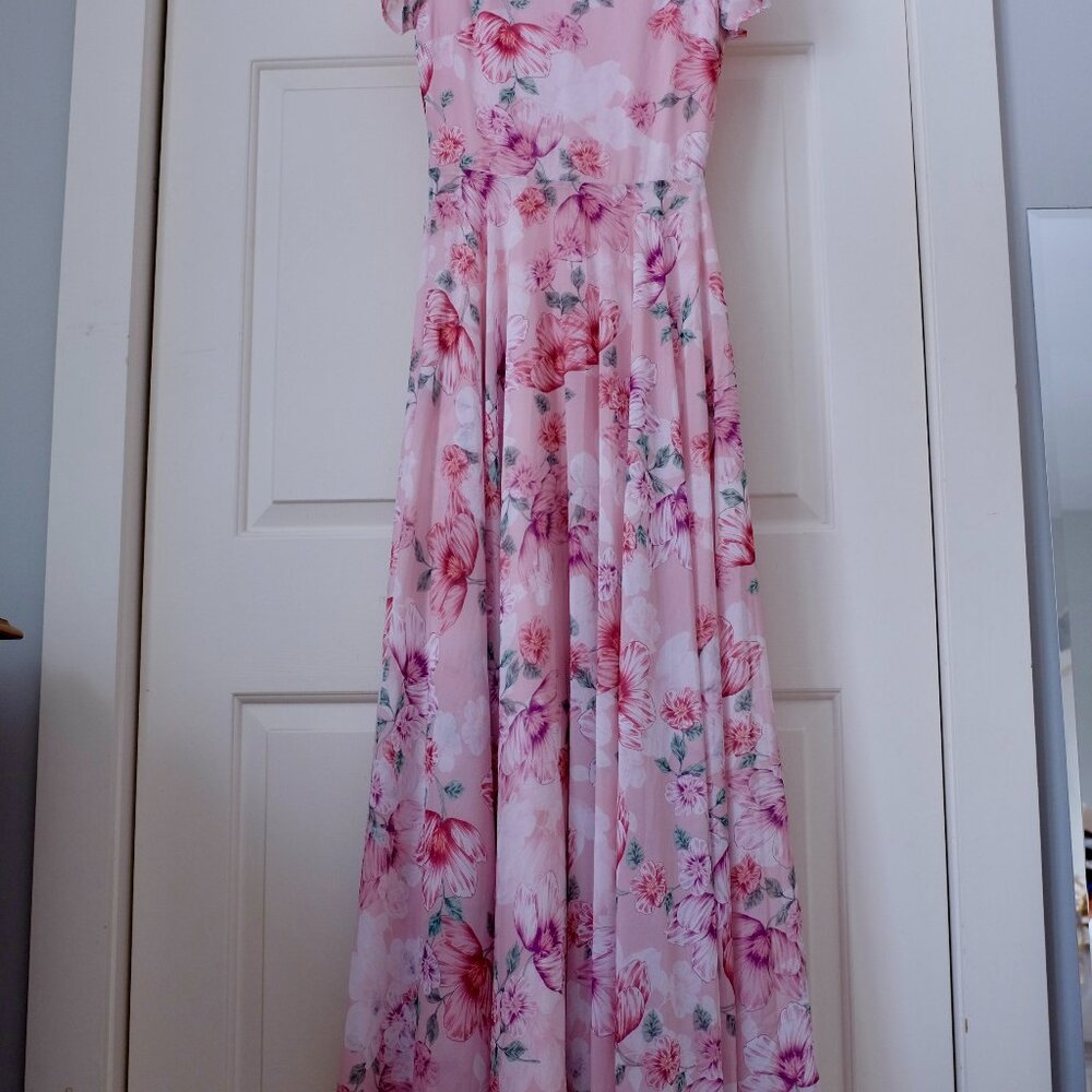 BHLDN Yumi Kim 'Cherish' XS Pink Floral Maxi Gown